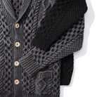 Allevol x Inverallan Shawl Collar Cardigan 6A Indigo Cotton Black-Knitwear-Clutch Cafe