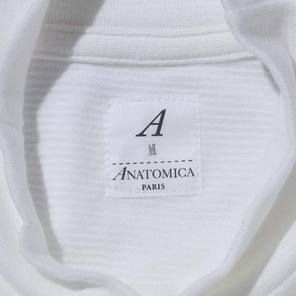 Anatomica Mock Neck Tee L/S White-Top-Clutch Cafe