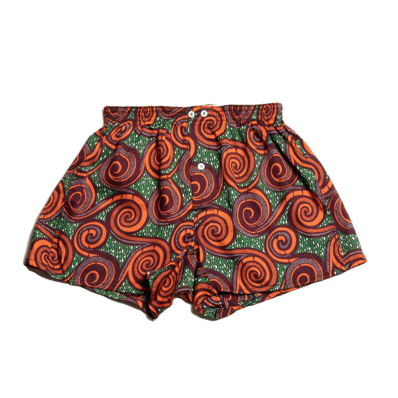 Anonymous Ism Tribal Batik Pattern Boxer Shorts Green-Boxer Shorts-Clutch Cafe