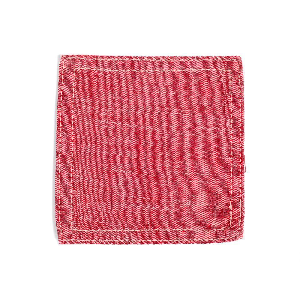 BasShu Chambray Coaster Red-Coaster-Clutch Cafe