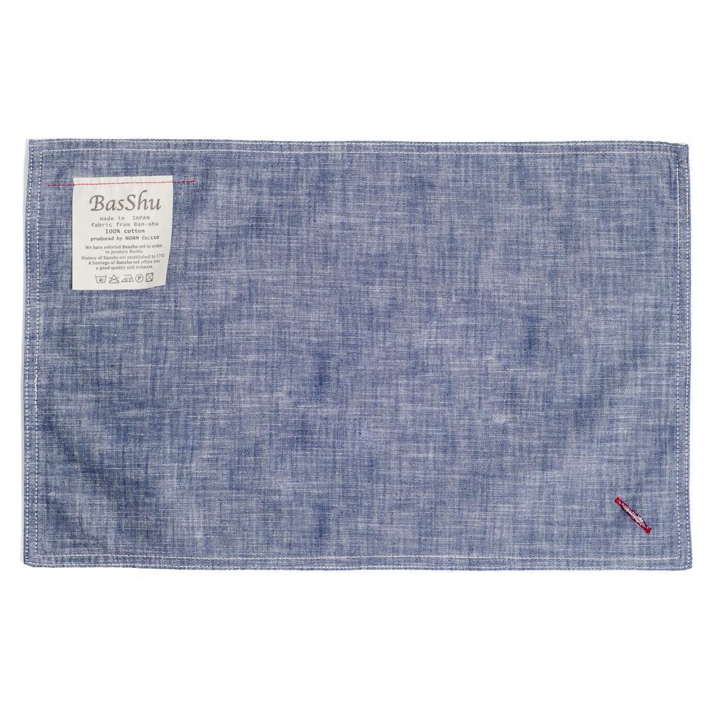 BasShu Place Mat Chambray Navy-Place Mat-Clutch Cafe