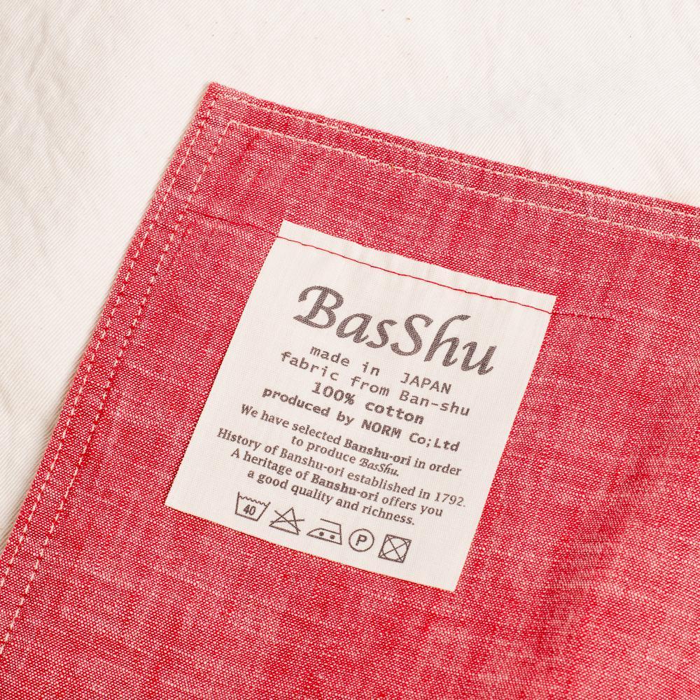 BasShu Place Mat Chambray Red-Place Mat-Clutch Cafe