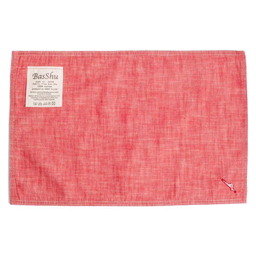 BasShu Place Mat Chambray Red-Place Mat-Clutch Cafe