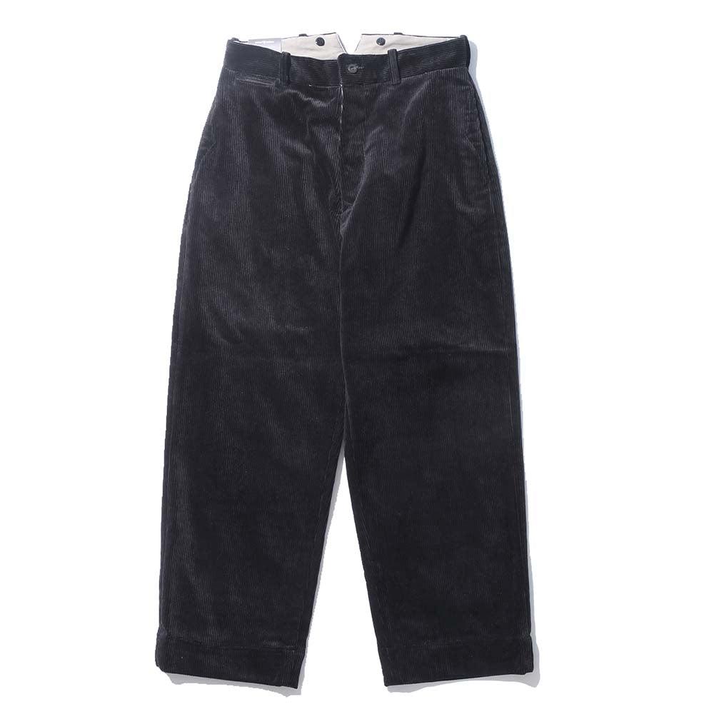Black Black Corduroy Loose Pleat Trousers | GANNI US