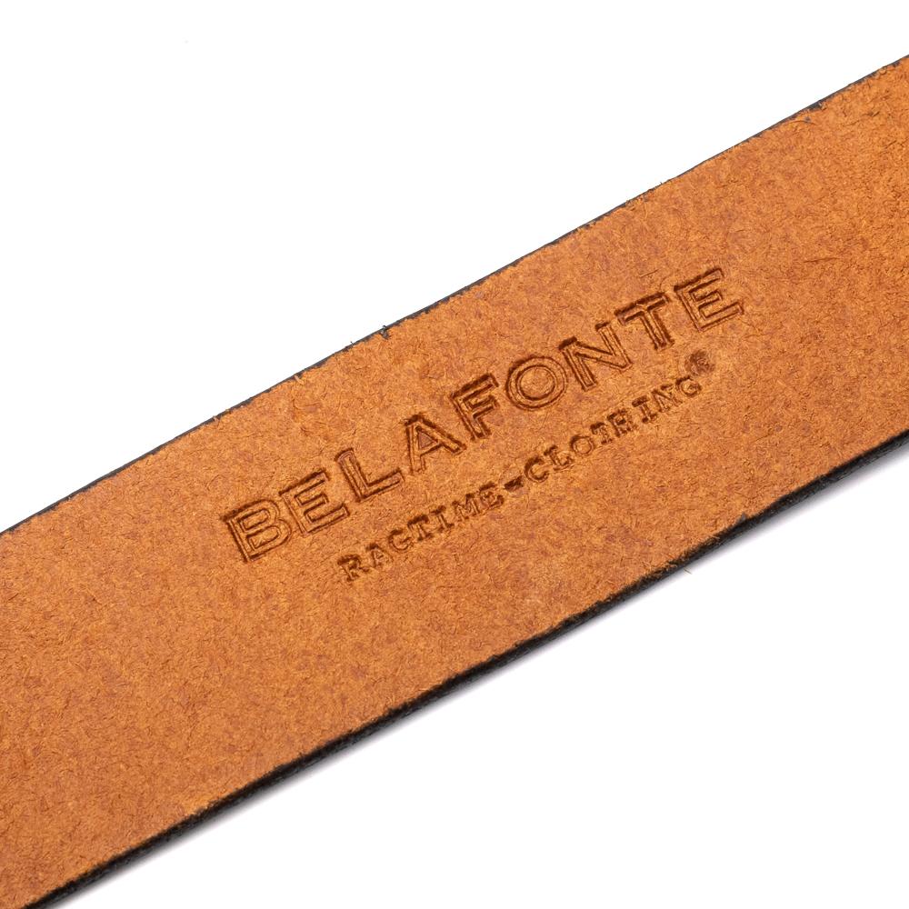 Belafonte Ragtime Leather Garrison Belt 45mm Brown x Brass-Belt-Clutch Cafe