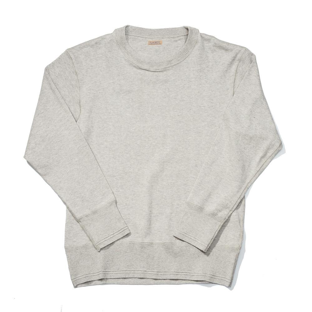 Belafonte Ragtime Mix Cotton Knitted Aze Ribbed Sweatshirt Ash Heather-Clutch Cafe