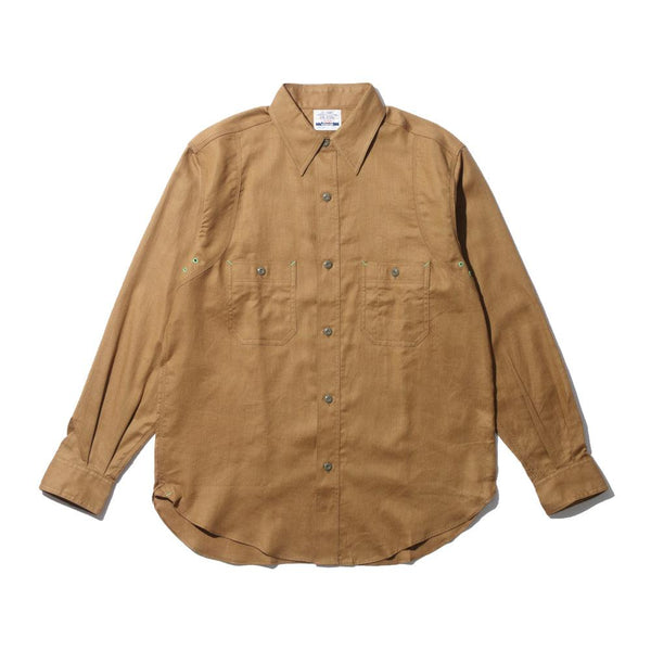 Big Yank C1920 Flyer Shirt Cotton/Linen Twill Olive-Shirt-Clutch Cafe