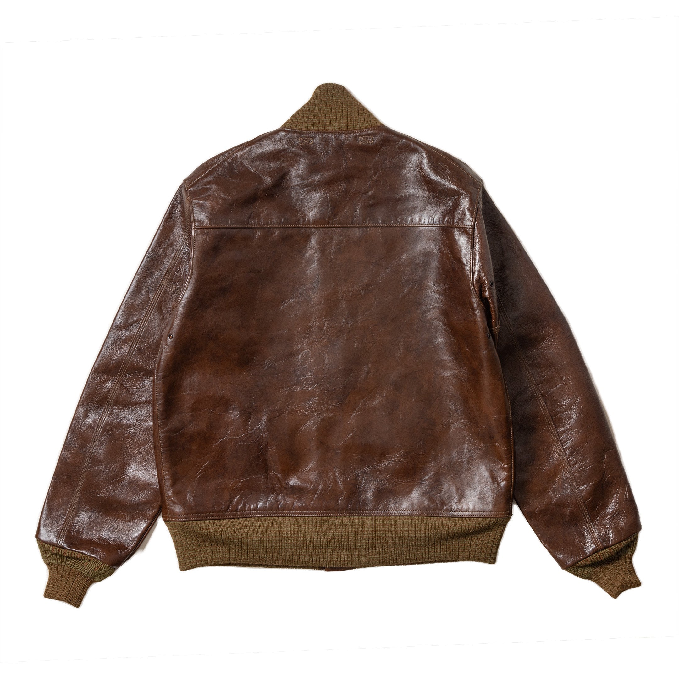 Buzz Rickson's A-1 No. 31-800P Seal Brown-Leather Jacket-Clutch Cafe