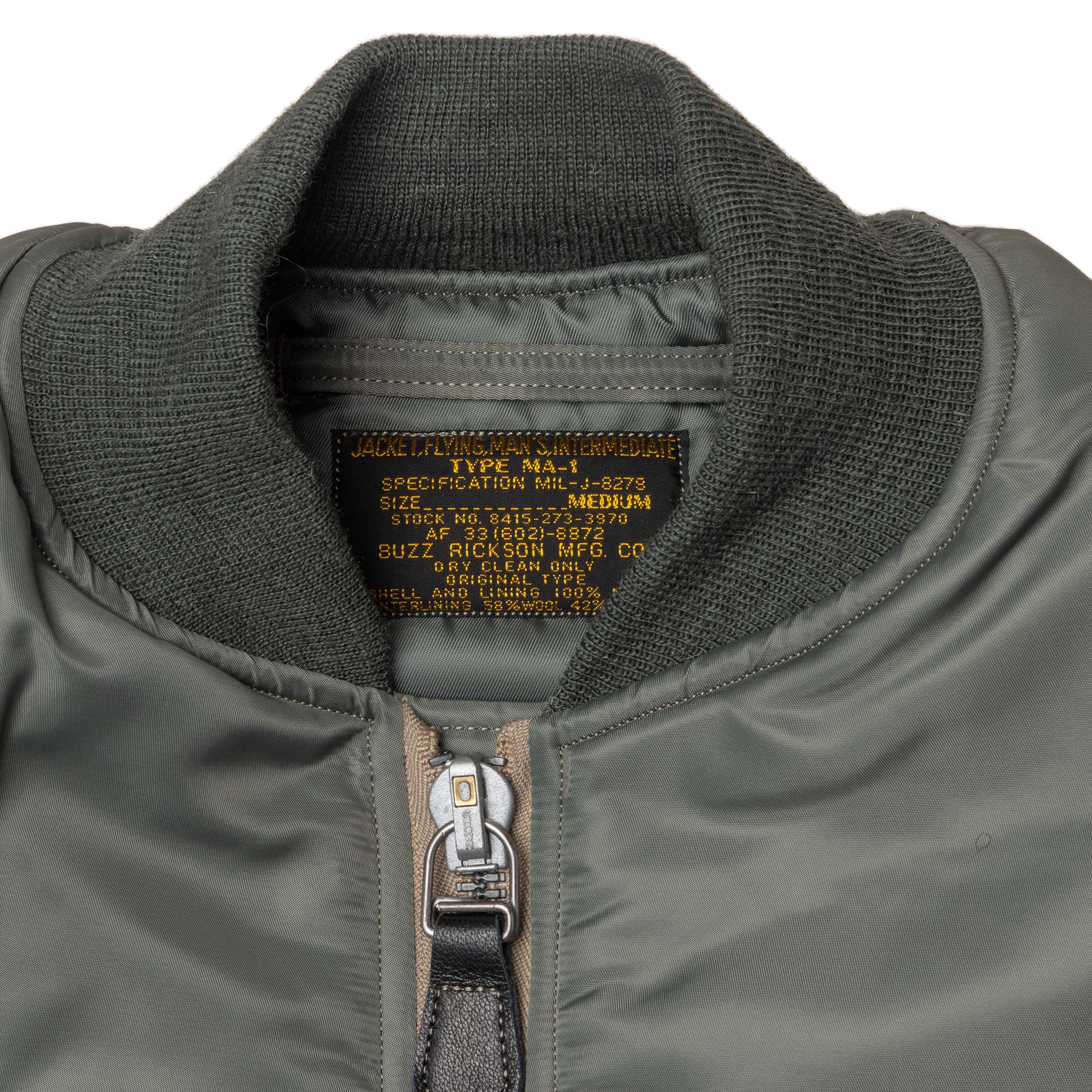 Buzz Rickson's MA-1 Slender OG Spec-Jacket-Clutch Cafe