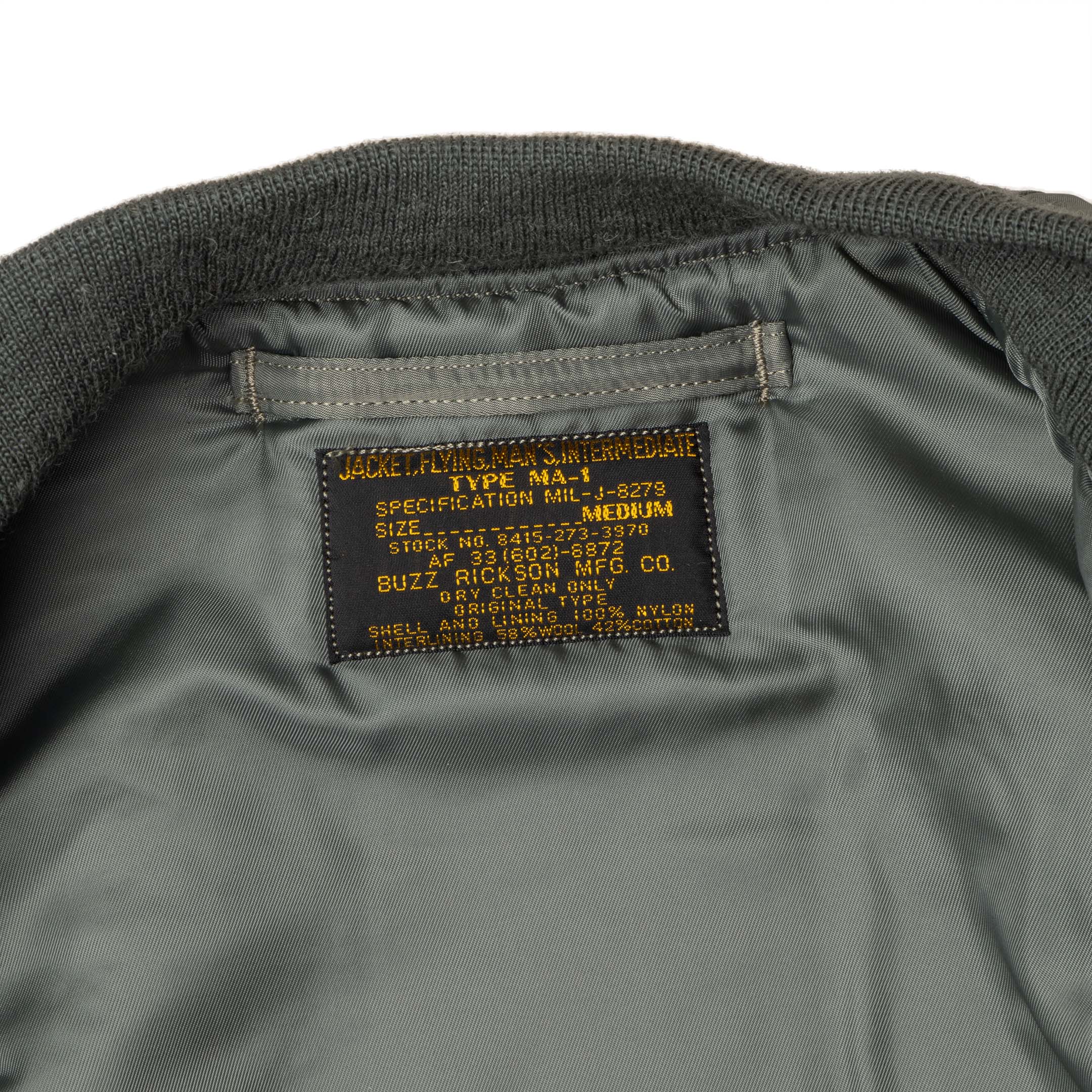 Buzz Rickson's MA-1 Slender OG Spec-Jacket-Clutch Cafe