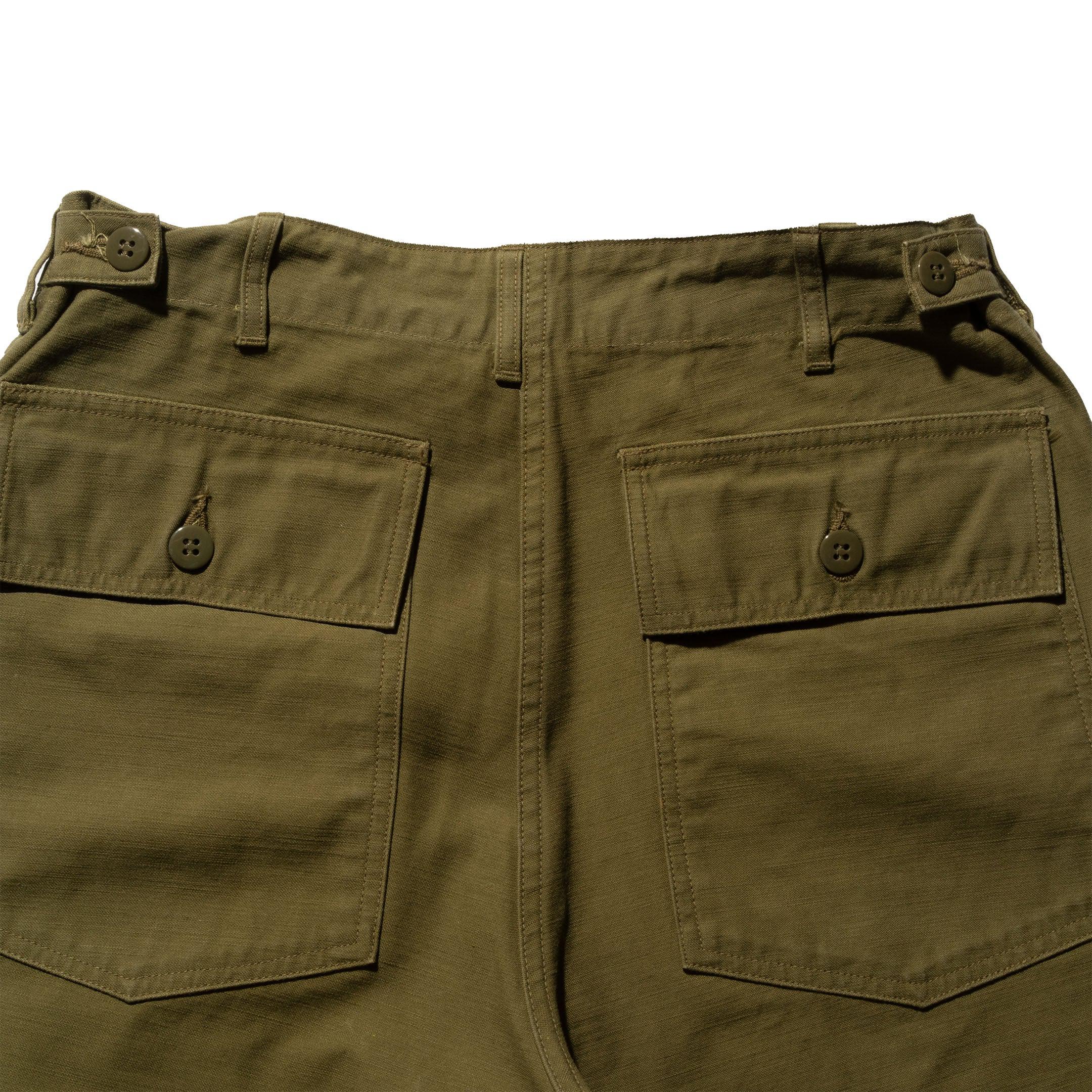 Buzz Rickson's Sateen Shade OG 107 Shorts Olive-Shorts-Clutch Cafe