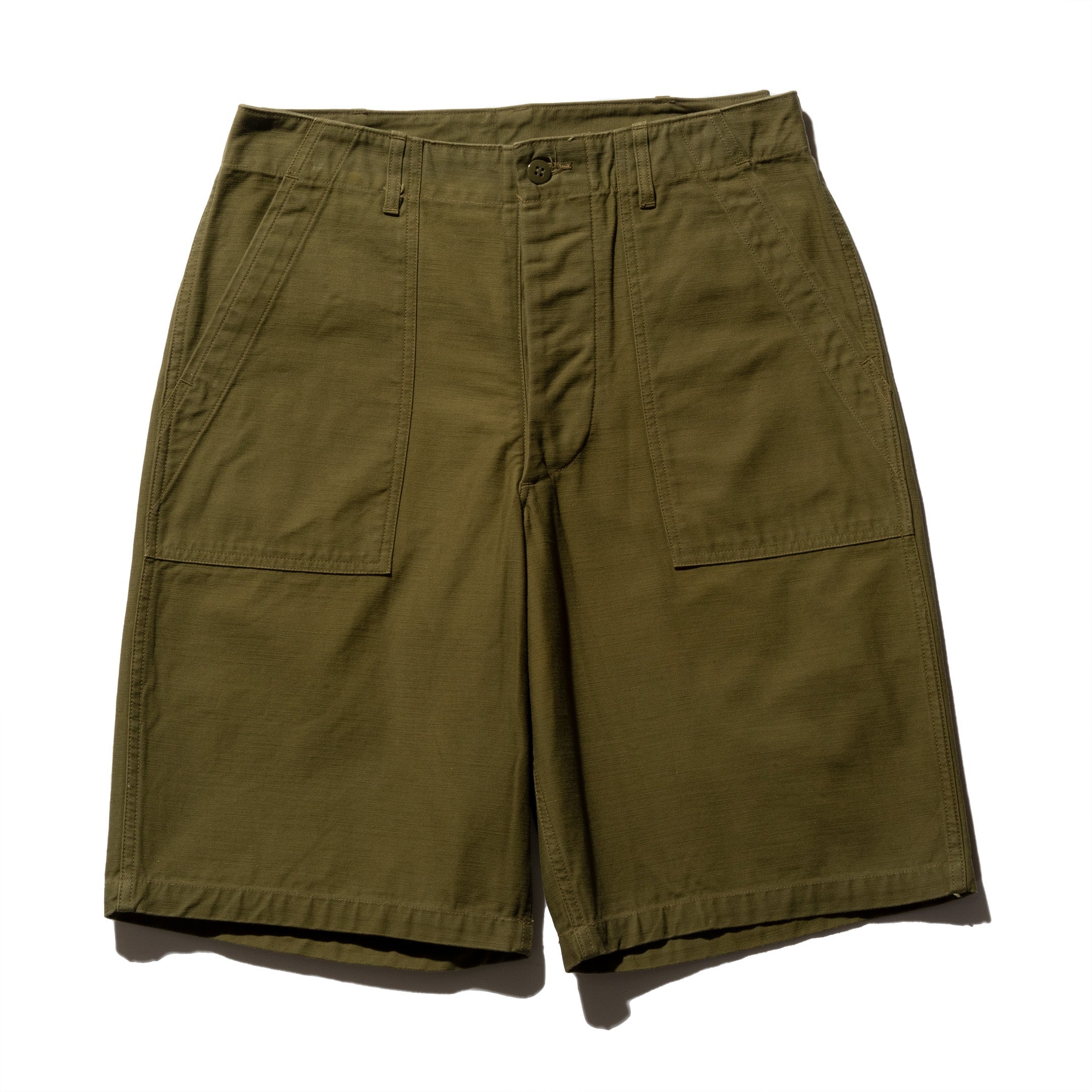 Buzz Rickson's Sateen Shade OG 107 Shorts Olive-Shorts-Clutch Cafe