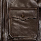 Buzz Rickson's Type G-1 Spec 55J-14 A.Pritzker Brown-Leather Jacket-Clutch Cafe