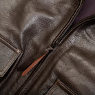 Buzz Rickson's Type G-1 Spec 55J-14 A.Pritzker Brown-Leather Jacket-Clutch Cafe