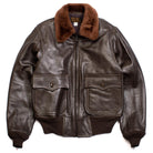 Buzz Rickson's Type G-1 Spec 55J-14 A.Pritzker Brown-Leather Jacket-Clutch Cafe
