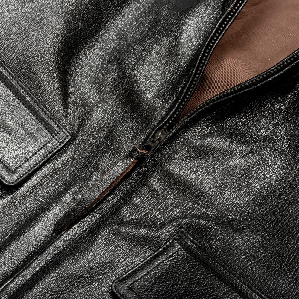 Buzz Rickson's x William Gibson G-1 Leather Jacket Black-Leather Jacket-Clutch Cafe