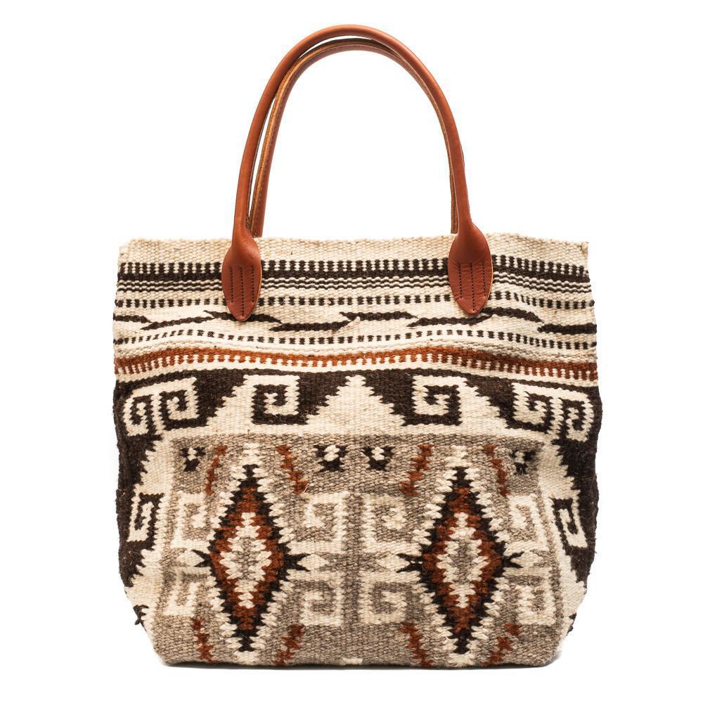 Chamula Blanket Tote Bag Greca Antigua-Bag-Clutch Cafe