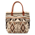 Chamula Blanket Tote Bag Greca Antigua-Bag-Clutch Cafe