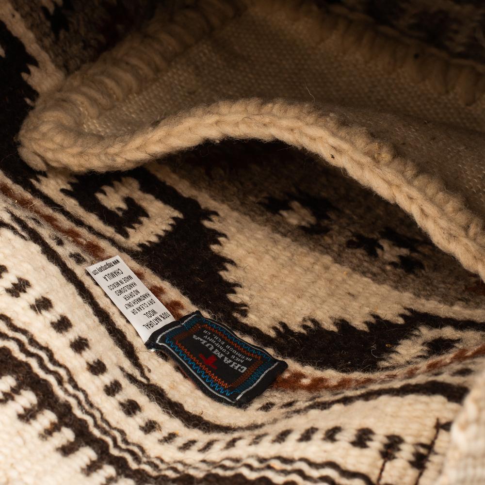 Chamula Blanket Tote Bag Greca Antigua-Bag-Clutch Cafe