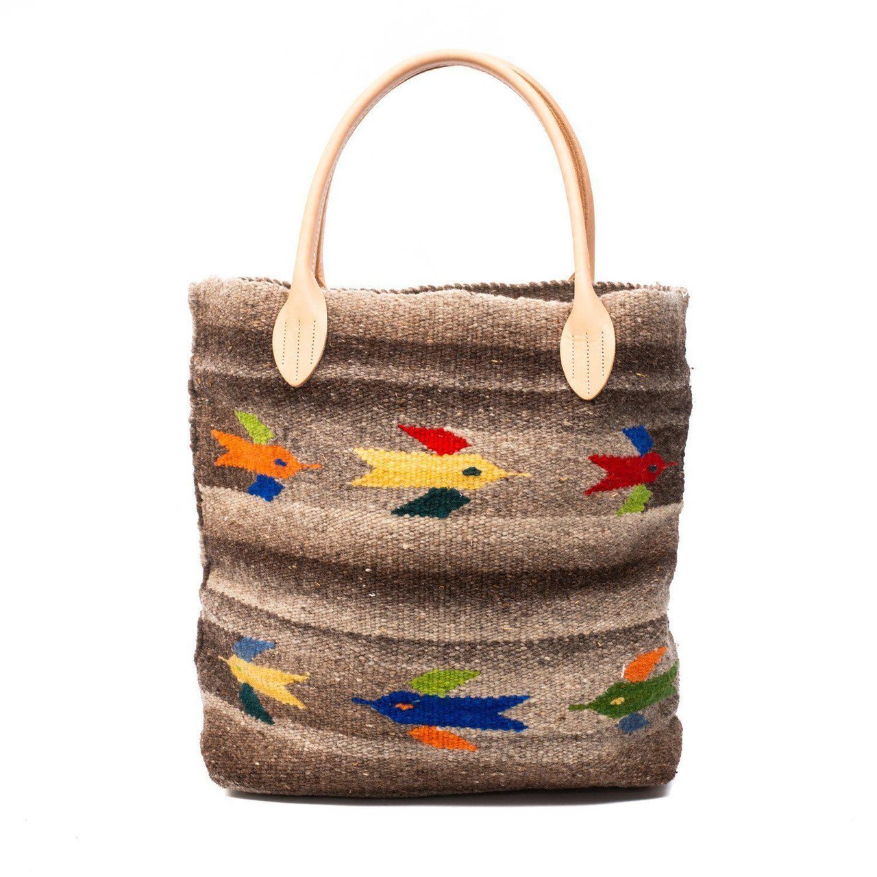 Chamula CHB05-09 Blanket Tote Bag Hummingbird-Bag-Clutch Cafe