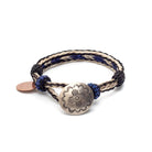 Chamula Concho Bracelet Natural x Navy-Bracelet-Clutch Cafe