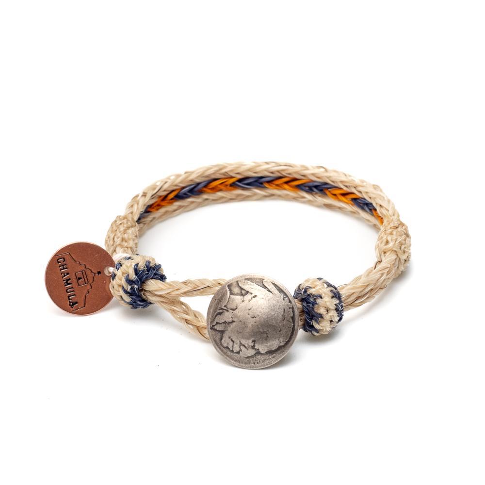 Chamula Concho Bracelet Natural x Orange-Bracelet-Clutch Cafe