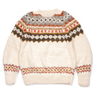 Chamula Fair Isle #3 Pullover Sweater Ivory-Knitwear-Clutch Cafe