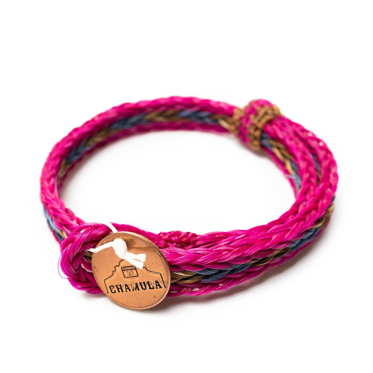 Chamula H.H. Braided Bracelet Indigo x Pink-Bracelet-Clutch Cafe