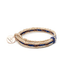 Chamula H.H. Braided Bracelet Natural x Blue-Bracelet-Clutch Cafe