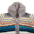 Chamula Multi Stripe Zipper Cardigan Pearl Grey-Knitwear-Clutch Cafe