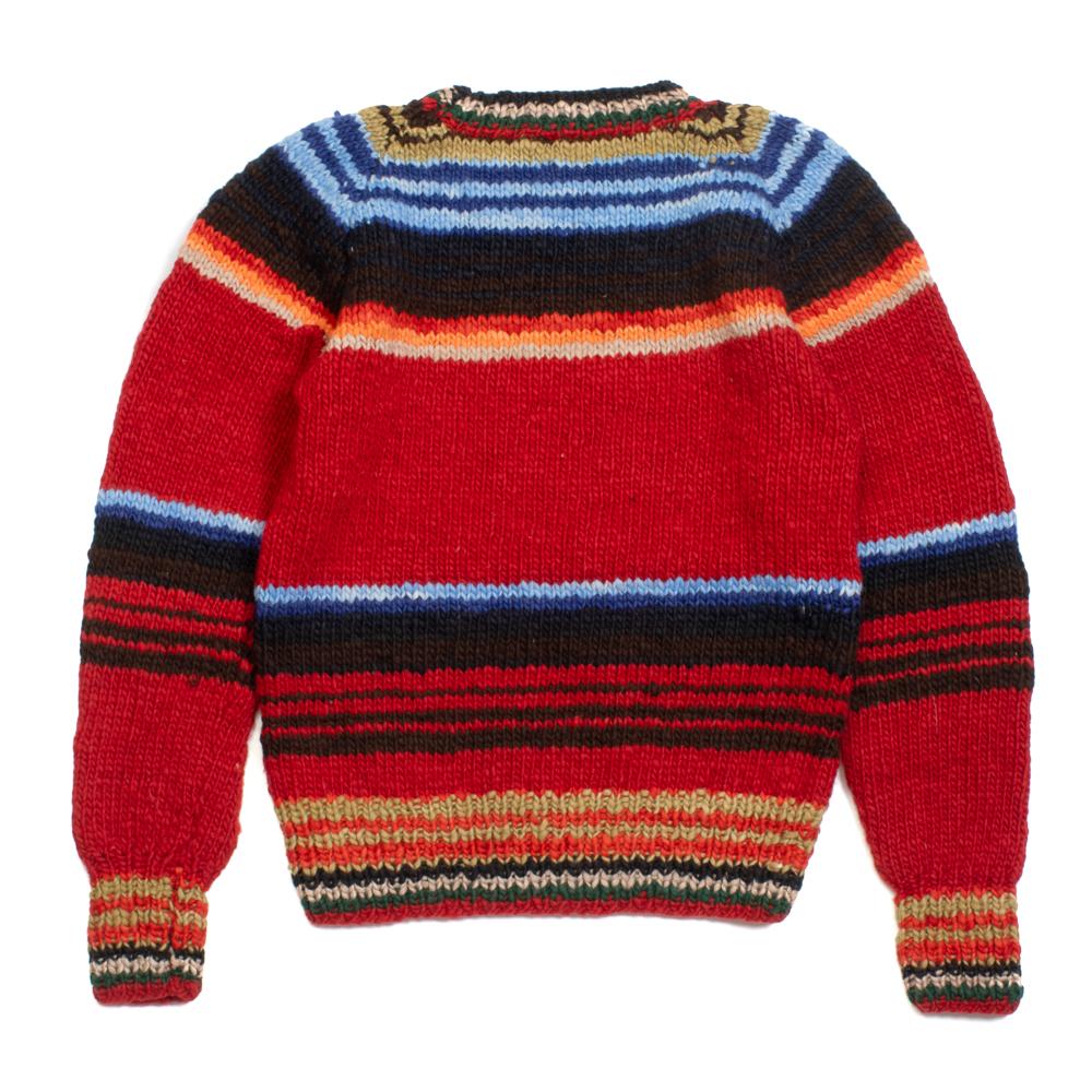 Chamula Serape Pullover Sweater Red-Knitwear-Clutch Cafe