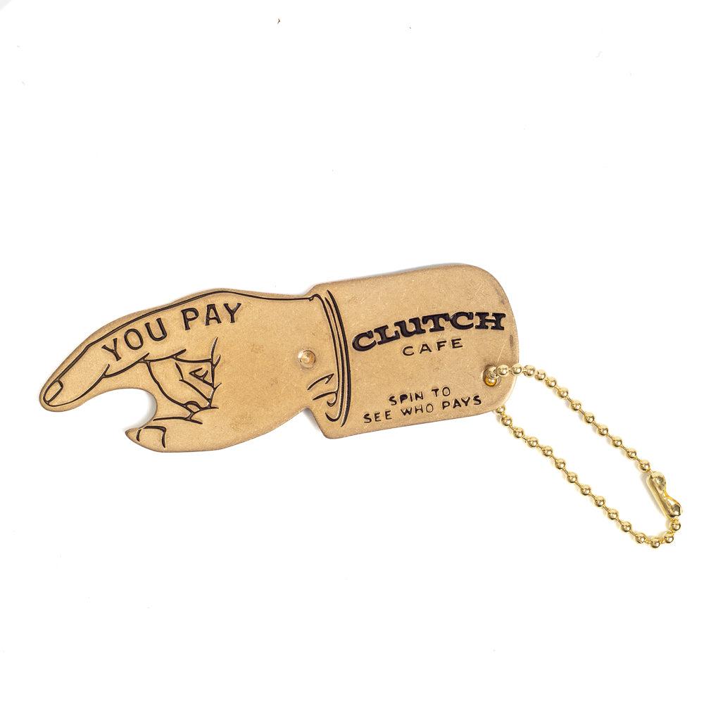 Clutch Cafe "You Pay" Key Fob Spinner Black-Key Ring-Clutch Cafe