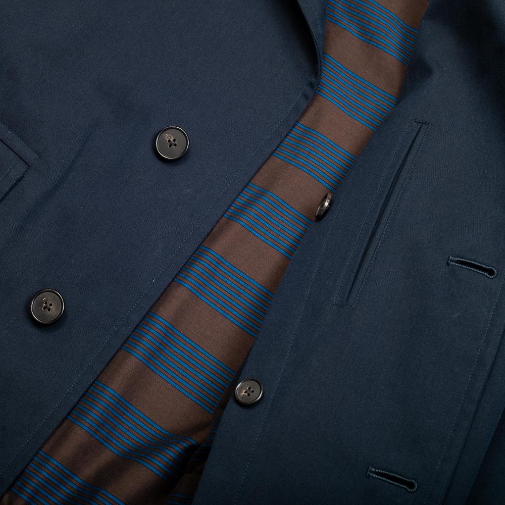 Coherence Corb II D. Blue Gabardine-Raincoat-Clutch Cafe