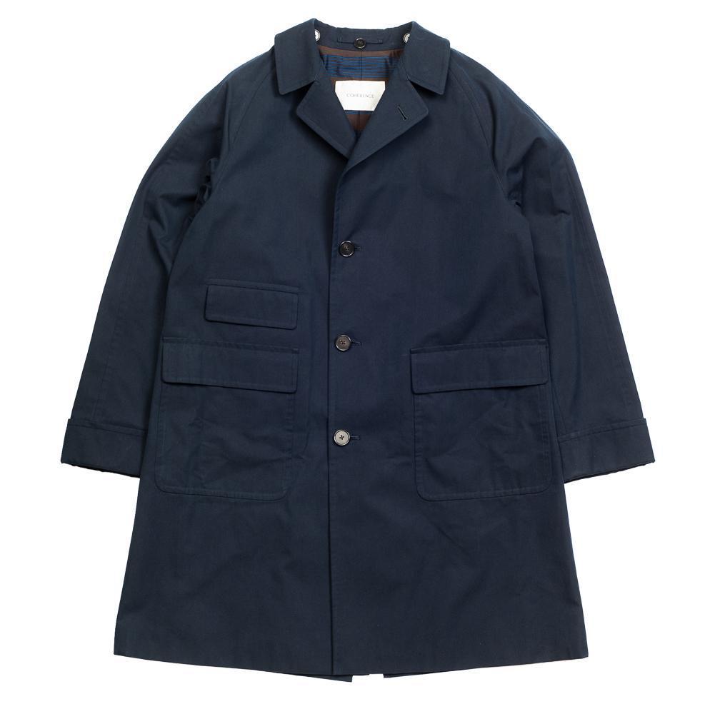 Coherence Corb II D. Blue Gabardine-Raincoat-Clutch Cafe