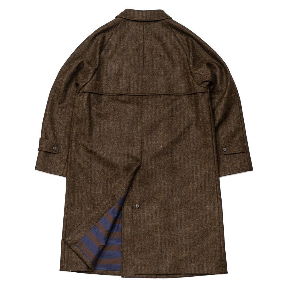 Coherence FouFou II Coat Tweed Jersey Chevron Brown-coat-Clutch Cafe