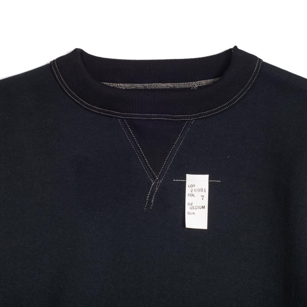 Cushman Lot. 26901 Set-In Sleeve Sweatshirt Black-Sweatshirt-Clutch Cafe