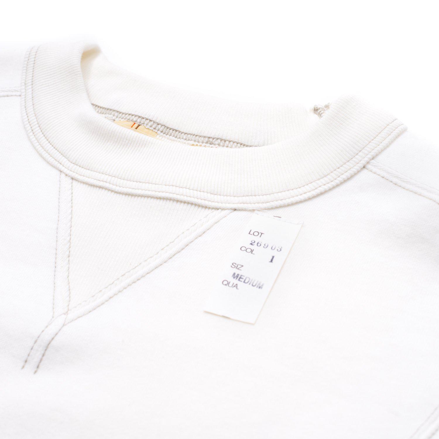 Cushman Lot. 29603 Freedom Sleeve Sweatshirt White Clutch Cafe London