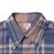 Der Sammler Kamp Collar Shirt Cotton Silk Check Blue-Shirt-Clutch Cafe