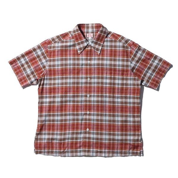 Button-Down Collar Checked Cotton-Madras Shirt