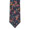 Drake's Silk Baroque Floral Print Tie Navy-Tie-Clutch Cafe