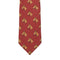 Drake's Wool, Silk & Cashmere Red Horse Print Tie-Tie-Clutch Cafe