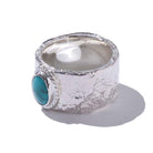 First Arrow's Barerock Ring w/Turquoise (L) (R-040)-Jewellery-Clutch Cafe