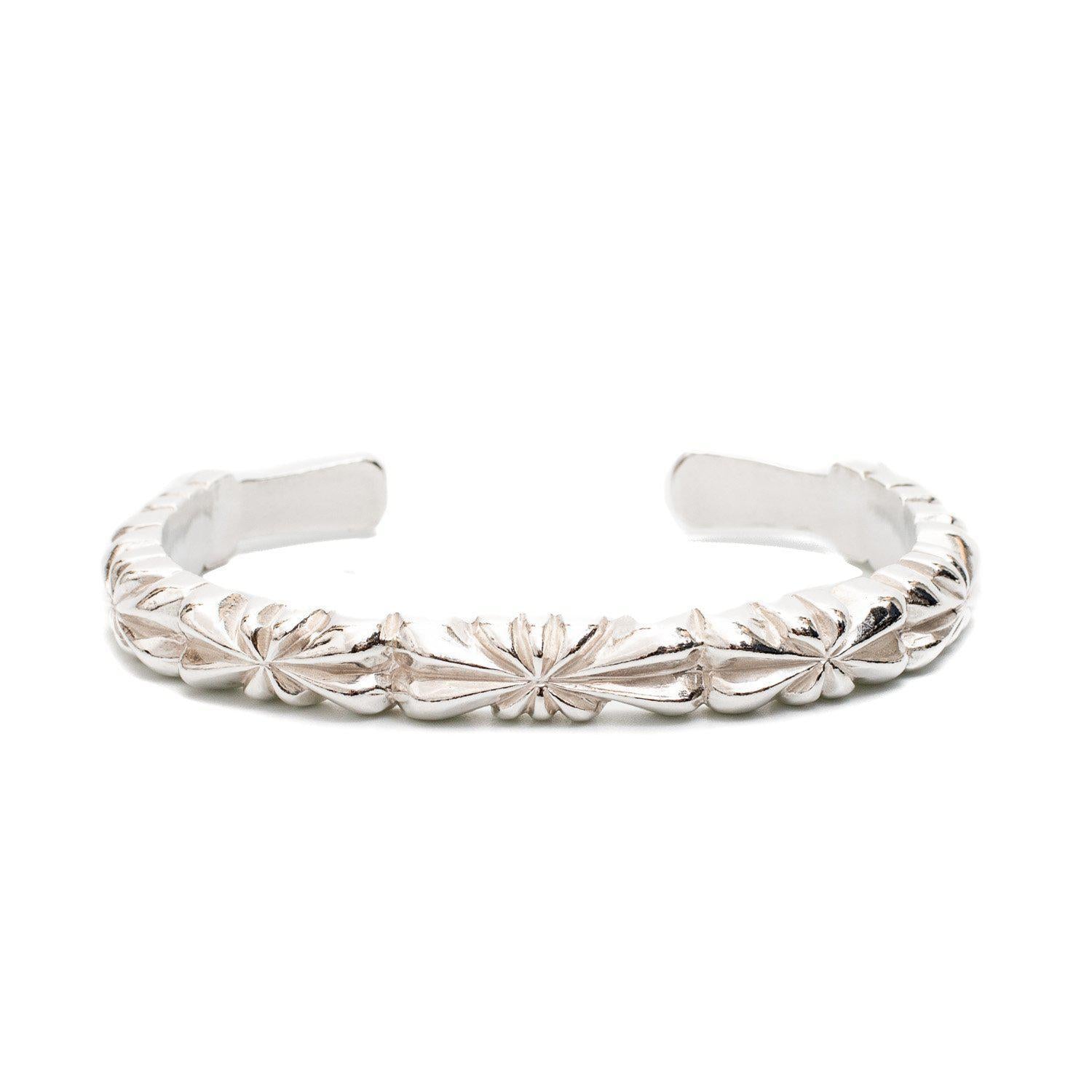 First Arrows Butterfly Sand Cast Plain Bangle BR-282-Jewellery-Clutch Cafe
