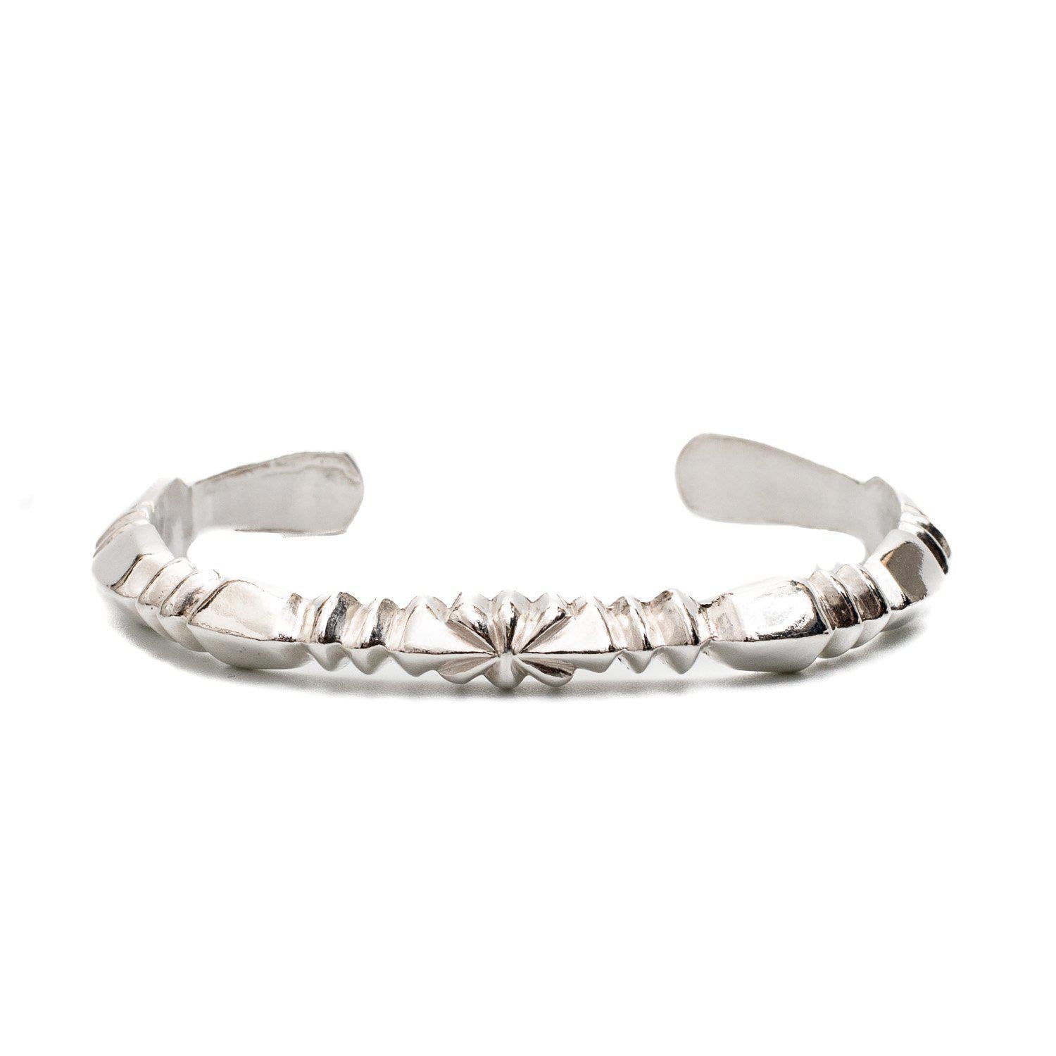 First Arrows Butterfly Sand Cast Plain Bangle BR-284-Jewellery-Clutch Cafe
