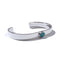 First Arrow's Flat Hammered 8mm Bangle w/Turquoise (BR-017)-Jewellery-Clutch Cafe
