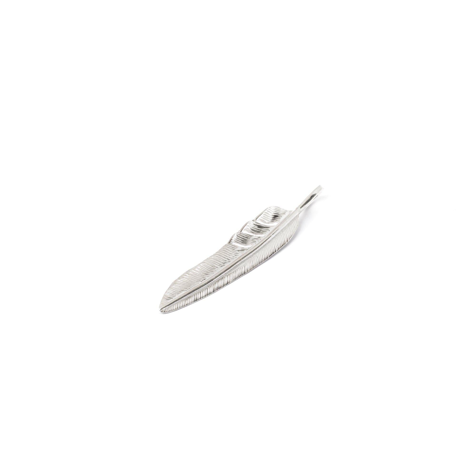 First Arrows Kazekiri Silver Feather Pendant P-428-Jewellery-Clutch Cafe