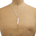First Arrows Kazekiri Silver Feather Pendant P-428-Jewellery-Clutch Cafe