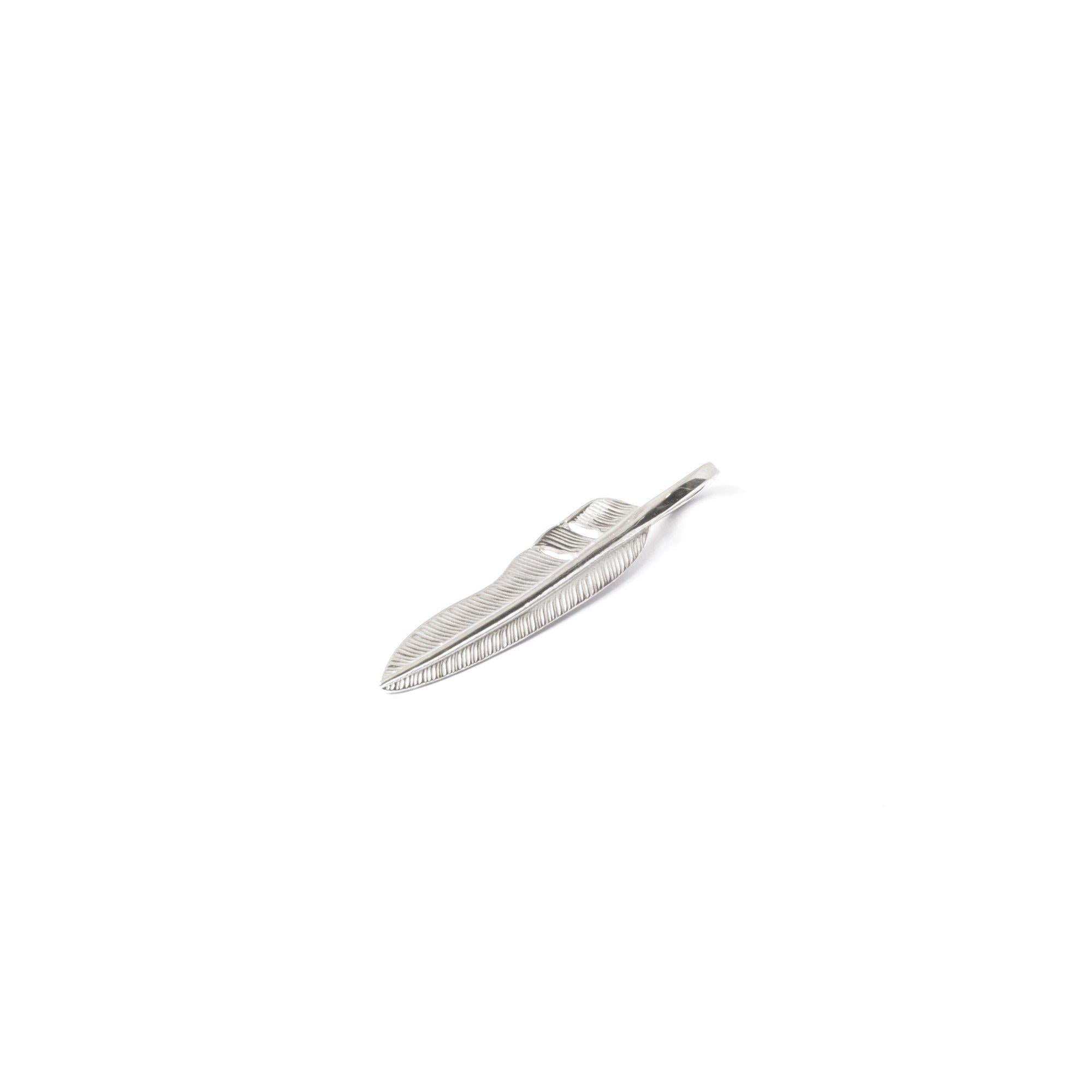 First Arrows Kazekiri Silver Feather Pendant S P-431-Jewellery-Clutch Cafe
