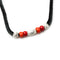 First Arrow's Leather Necklace w/beads Black-Necklace-Clutch Cafe