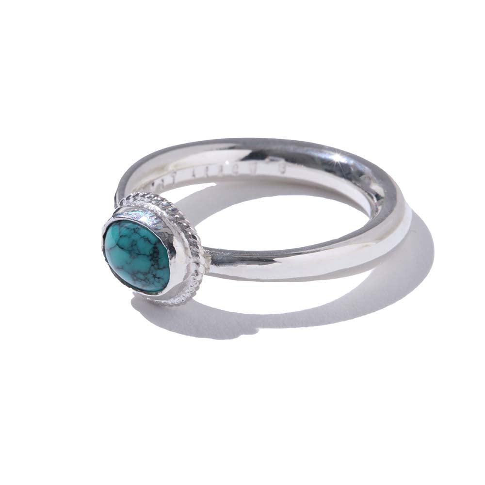First Arrow's Loop Ring w/Turquoise (R-030)-Jewellery-Clutch Cafe